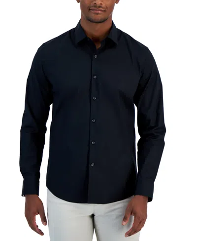 ALFANI MEN'S MODERN CLASSIC-FIT STRETCH SOLID BUTTON-DOWN SHIRT, CREATED FOR MACY'S