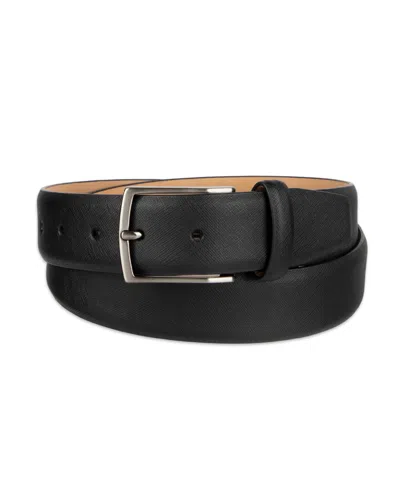 ALFANI MEN'S MODERN FEATHER EDGE SAFFIANO DRESS BELT, MACY'S EXCLUSIVE
