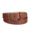 Alfani Men's Modern Feather Edge Saffiano Dress Belt, Macy's Exclusive In Brown