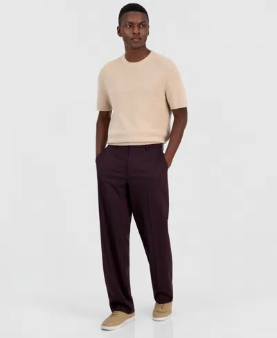 Alfani Men's Modern Fit Tapered Dress Pants, Created For Macy's In Cocoa Bean