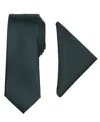 Alfani Men's Modern Textured Tie & Pocket Square Set, Created For Macy's In Black