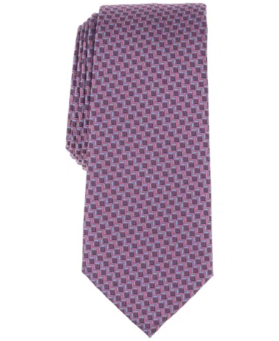 Alfani Men's Nemi Geo-pattern Tie, Exclusively At Macy's In Dusty Pink
