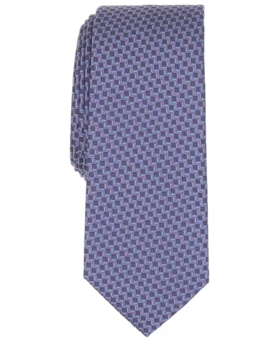 Alfani Men's Nemi Geo-pattern Tie, Exclusively At Macy's In Blue