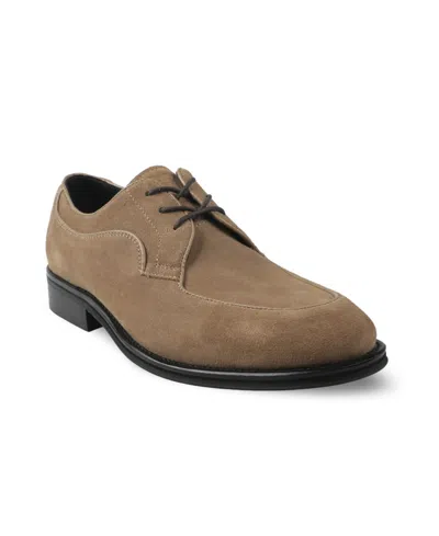 Alfani Men's Noahh Genuine Suede Leather Lace Up Dress Shoes, Macy's Exclusive In Brown