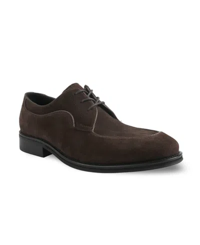 Alfani Men's Noahh Genuine Suede Leather Lace Up Dress Shoes, Macy's Exclusive In Brown
