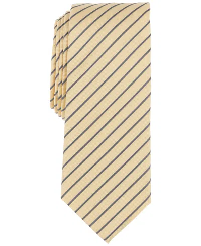 Alfani Men's Nyasa Stripe Tie, Exclusively At Macy's In Gold