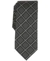 Alfani Men's Oakmont Grid Slim Tie, Macy's Exclusive In Brown