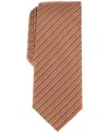 Alfani Men's Orta Stripe Tie, Exclusively At Macy's In Cognac