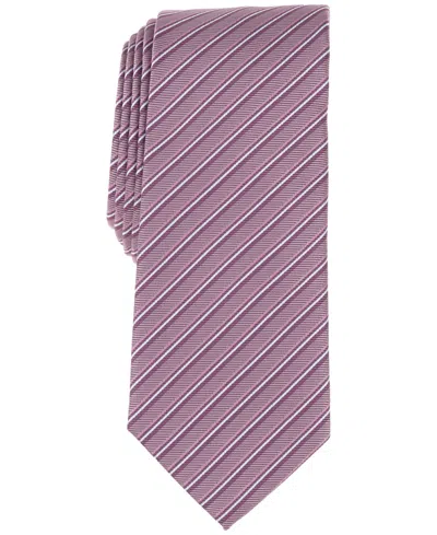 Alfani Men's Orta Stripe Tie, Exclusively At Macy's In Dusty Pink