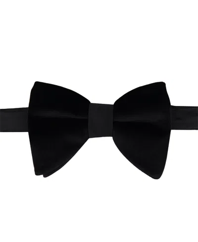ALFANI MEN'S OVERSIZED VELVET SOLID BOW TIE, CREATED FOR MACY'S