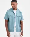 Alfani Men's Owen Pocket Shirt, Exclusively At Macy's In Blue