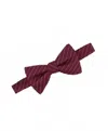 Alfani Men's Ozark Stripe Bow Tie In Burgundy In Red