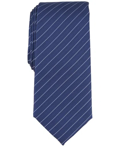 Alfani Men's Ozark Stripe Tie, Created For Macy's In Navy