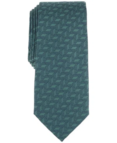 Alfani Men's Parkdale Abstract Tie, Created For Macy's In Green