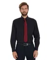 Alfani Men's Promo Solid Regular-fit Spread Collar Dress Shirt, Macy's Exclusive In Black