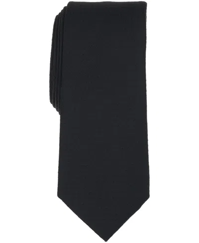 Alfani Men's Regent Stripe Solid Tie, Macy's Exclusive In Black