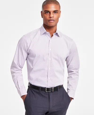 Alfani Men's Regular-fit 4-way Stretch Micro-dot Dress Shirt, Created For Macy's