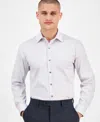 Alfani Men's Regular-fit 4-way Stretch Micro-dot Dress Shirt, Created For Macy's In White Lilac