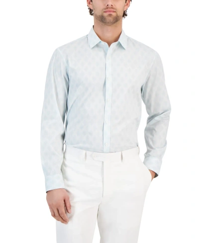 Alfani Men's Regular-fit Diamond-print Shirt, Created For Macy's In Green
