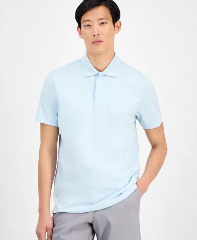 Alfani Men's Regular-fit Mercerized Polo Shirt, Created For Macy's In Gray