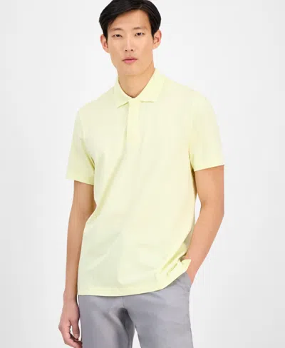 Alfani Men's Regular-fit Mercerized Polo Shirt, Created For Macy's In Yellow