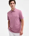 Alfani Men's Regular-fit Mercerized Polo Shirt, Created For Macy's In Pink