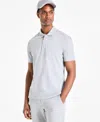 Alfani Men's Regular-fit Mercerized Polo Shirt, Created For Macy's In Casual Grey