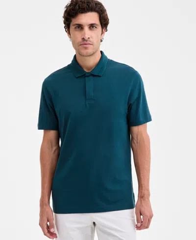 Alfani Men's Regular-fit Mercerized Polo Shirt, Created For Macy's In Green