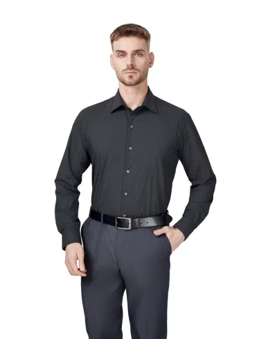 Alfani Men's Regular Fit Micro Dot Dress Shirt, Macy's Exclusive In Red