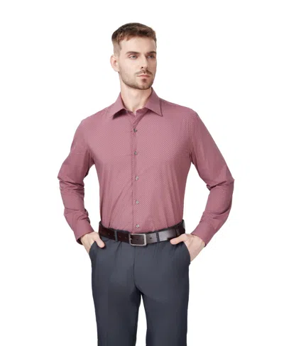 Alfani Men's Regular Fit Micro Dot Dress Shirt, Macy's Exclusive In Black