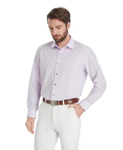 Alfani Men's Regular-fit Solid Dress Shirt, Macy's Exclusive In Purple