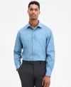 Alfani Men's Regular-fit Temperature Regulating Solid Dress Shirt, Created For Macy's In Blue