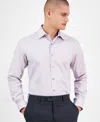 Alfani Dress Shirt Men'slavender Geo Print Regular Fit Ups483 In Pink