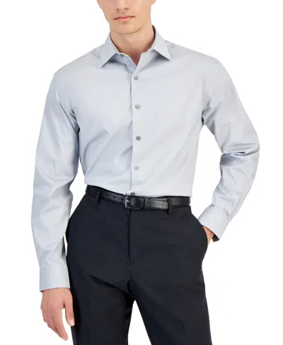 Alfani Men's Regular-fit Temperature Regulating Solid Dress Shirt, Created For Macy's In Misty Harbor