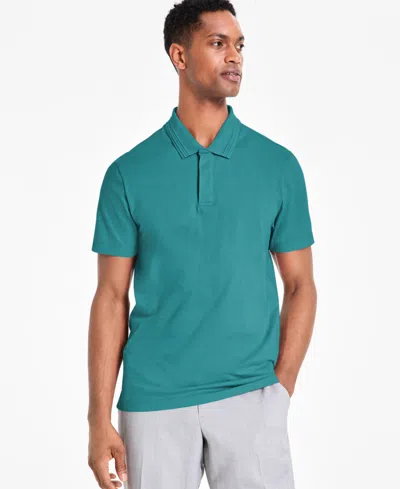 Alfani Men's Regular-fit Mercerized Polo Shirt, Created For Macy's In Blue