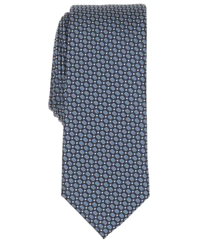 Alfani Men's Renato Geometric Pattern Slim Tie, Macy's Exclusive In Blue