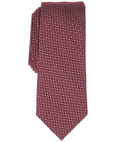 Alfani Men's Renato Geometric Pattern Slim Tie, Macy's Exclusive In Purple