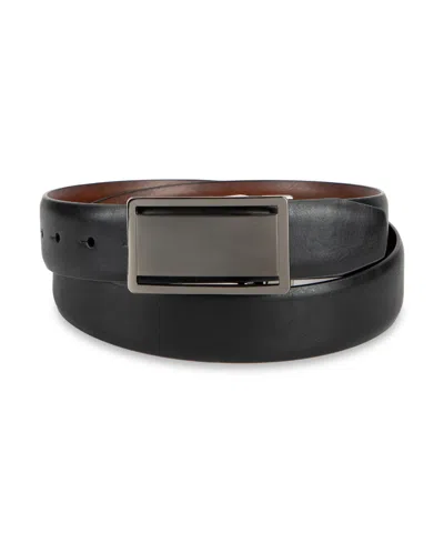 Alfani Men's Reversible Cut-out Plaque Belt, Created For Macy's In Black