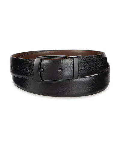 Alfani Men's Reversible Textured Belt, Macy's Exclusive In Black