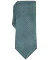 Alfani Men's Rome Geo-pattern Tie, Created For Macy's In Teal