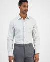 Alfani Men's Round Medallion Print Dress Shirt, Exclusively At Macy's In Gray