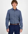 Alfani Men's Round Medallion Print Dress Shirt, Exclusively At Macy's In Blue