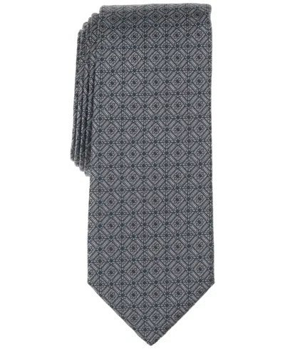 Alfani Men's Salton Geo-pattern Tie, Exclusively At Macy's In Gray