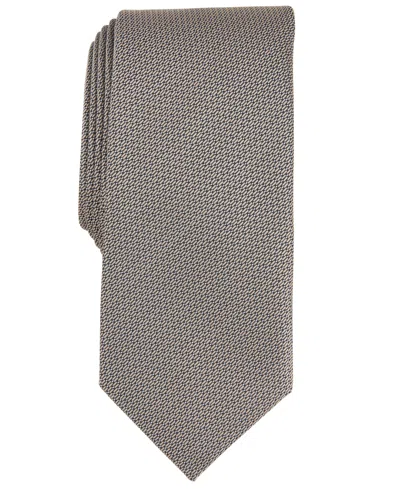 Alfani Men's Sawyer Textured Tie, Created For Macy's In Taupe