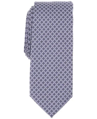 Alfani Men's Scutari Geo-pattern Tie, Exclusively At Macy's In Purple