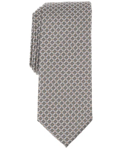 Alfani Men's Scutari Geo-pattern Tie, Exclusively At Macy's In Taupe