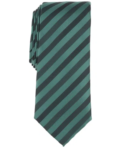 Alfani Men's Seth Stripe Tie, Created For Macy's In Green