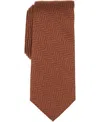 Alfani Men's Sevier Herringbone Tie, Macy's Exclusive In Brown
