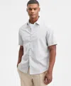 Alfani Men's Short-sleeve Dobby Shirt, Macy's Exclusive In White