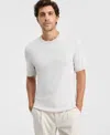 Alfani Men's Short Sleeve Seamless Sweater Tee, Macy's Exclusive In Brown